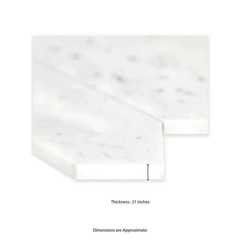 Carrara White Picket 10.63" X 12" Honed Marble Mosaic Tile