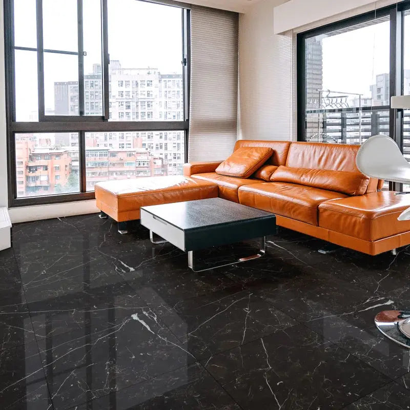 Regallo 24" X 24" Marble Look Polished Porcelain Wall & Floor Tile