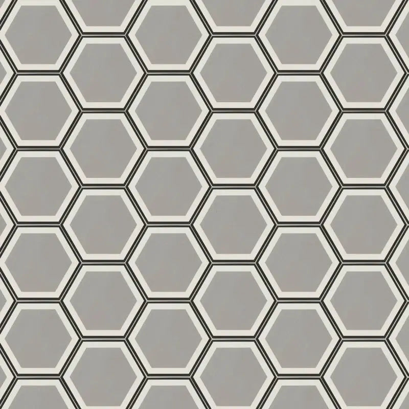 Hexley 9" X 10" Matte Porcelain Hexagon Floor and Wall Tile
