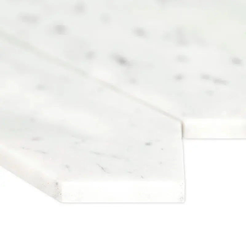 Carrara White Picket 10.63" X 12" Honed Marble Mosaic Tile