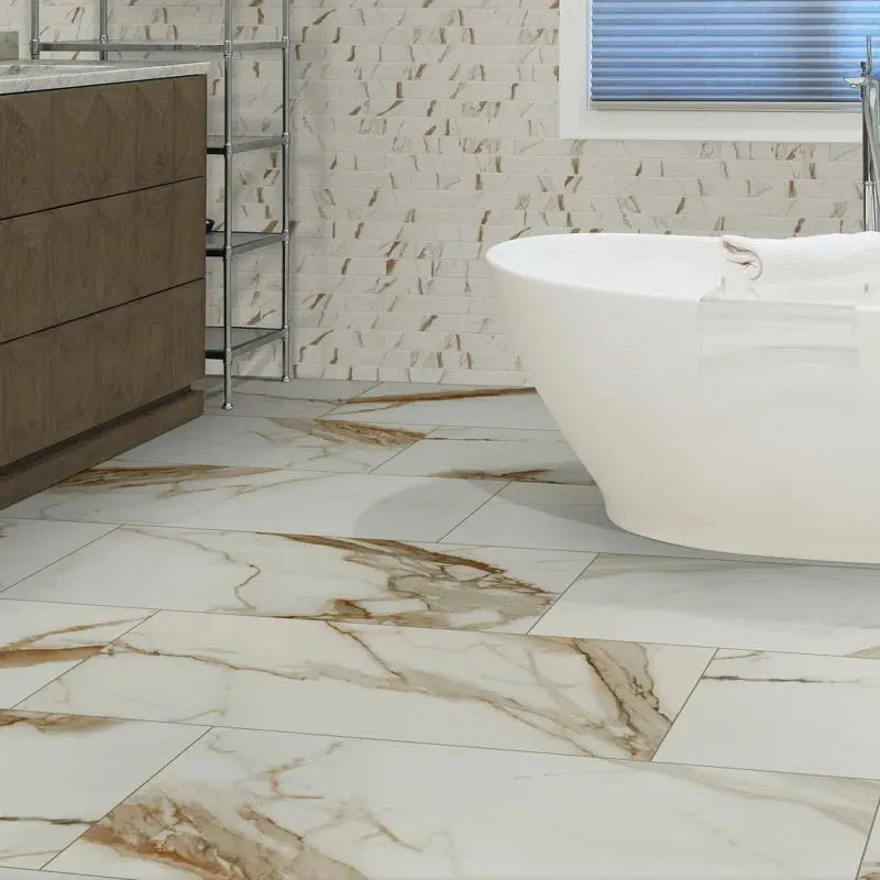 Regallo 24" X 48" Porcelain Marble Look Wall & Floor Tile
