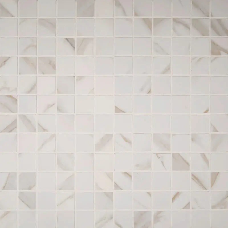 Pietra Calacatta 2" X 2" Porcelain Mosaic Tile